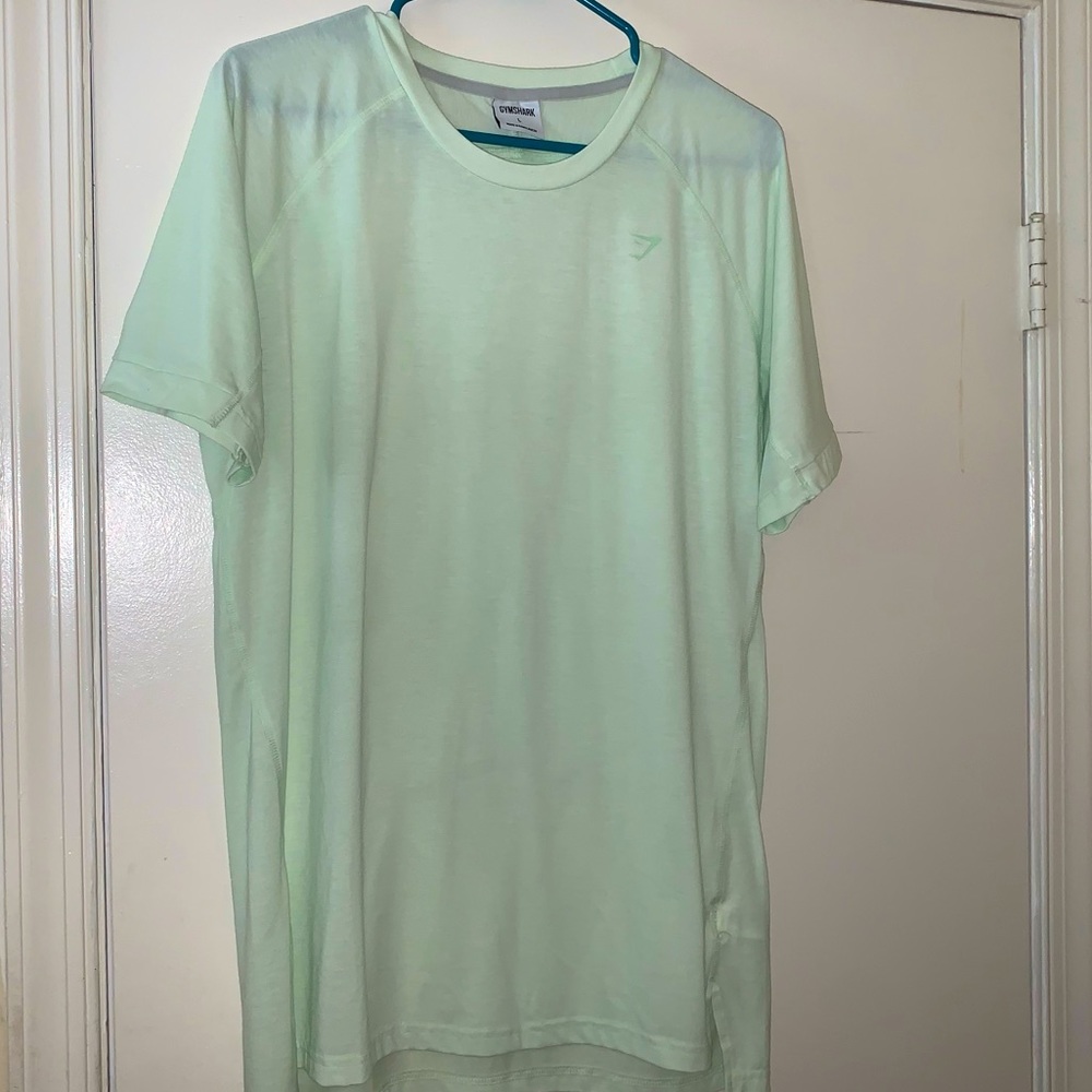Gymshark Men’s Mint Green T-shirt Size L